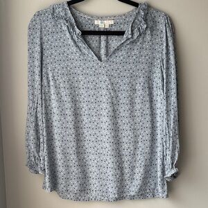 Boden Light Blue Ruffle Blouse